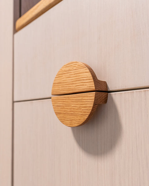Detail shot of wooden handle finished with Rubio Monocoat Oil Plus 2C.