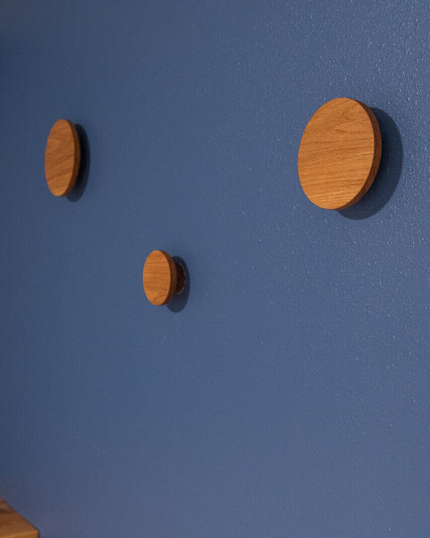 Wooden wall accents finished with Rubio Monocoat products.