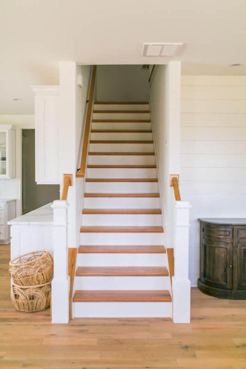 Wooden stair case finished with Rubio Monocoat products.