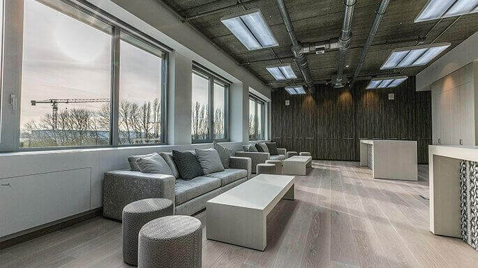 Oak wood flooring is finished with Rubio Monocoat products.
