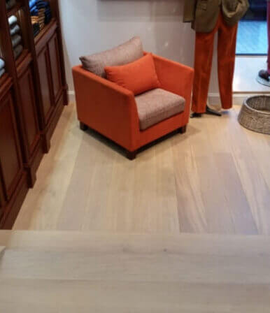 European white oak flooring with Oil Plus 2C "Natural" on them.