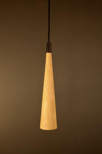 Lavaro lighting pendant made from White Oak.
