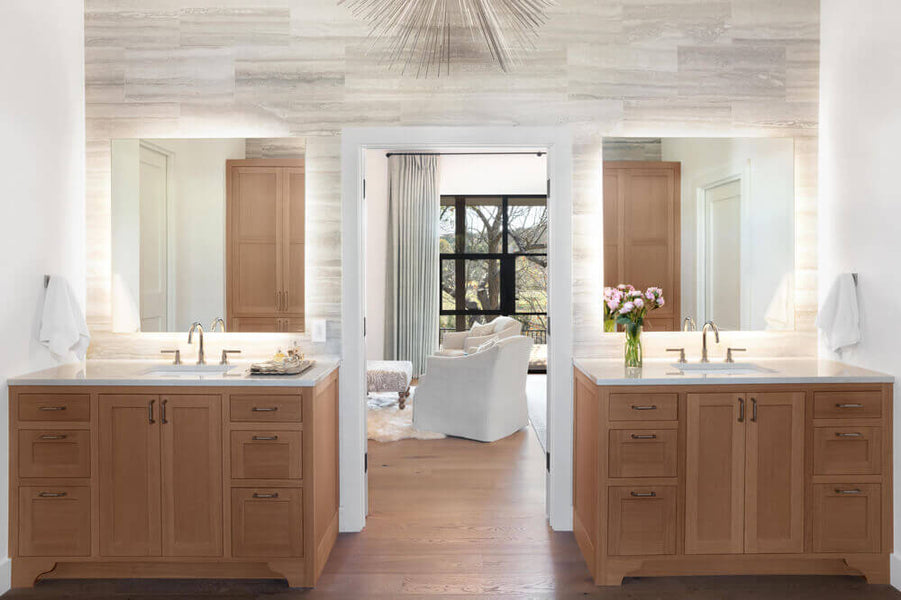 Rift cut white oak finished with a natural wood finish by Rubio Monocoat.
