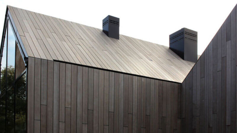 Exterior of wood house finished with Rubio Monocoat.