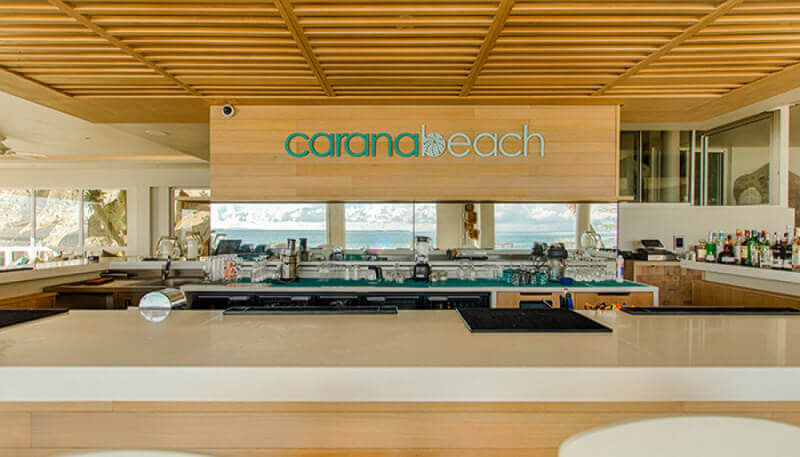 The Carana Beach resort bar has wood finished with Rubio Monocoat hardwax oil wood finish.