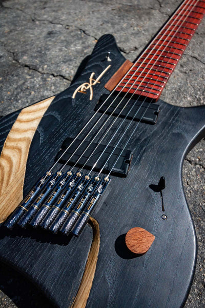 Hardwax oil wood electric guitar finish.